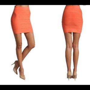 Orange bandage BCBGMAXAZRIA skirt